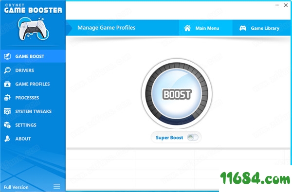 Crynet Game Booster破解版下载下载-系统性能优化软件Crynet Game Booster v1.0.0 破解版下载Booster