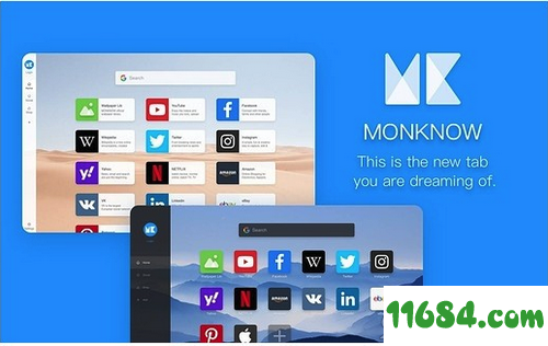 MONKNOW新标签页插件免费版下载-MONKNOW新标签页Chrome插件下载v2.3.4