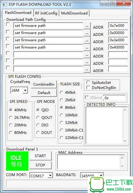 flash升级烧写烧录工具esp8266下载-flash升级烧写烧录工具esp8266 V2.1 绿色版下载