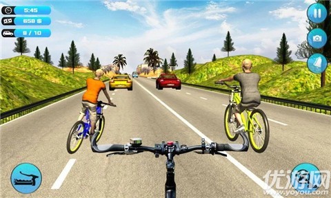 自行车比赛模拟器中文版下载-自行车比赛模拟器Bicycle Rider Traffic Race 17下载v1.7