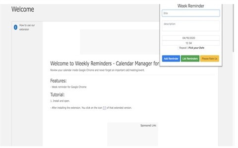 每周提醒插件最新版下载-每周提醒Chrome插件下载v1.0.0