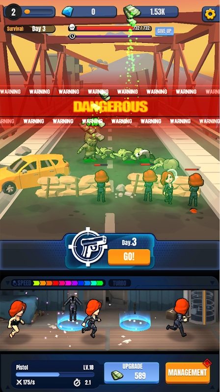 空闲僵尸射击无限金币版游戏