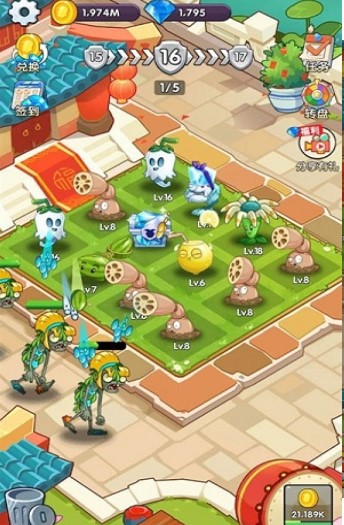 僵尸花园家庭防御无限金币无限钻石