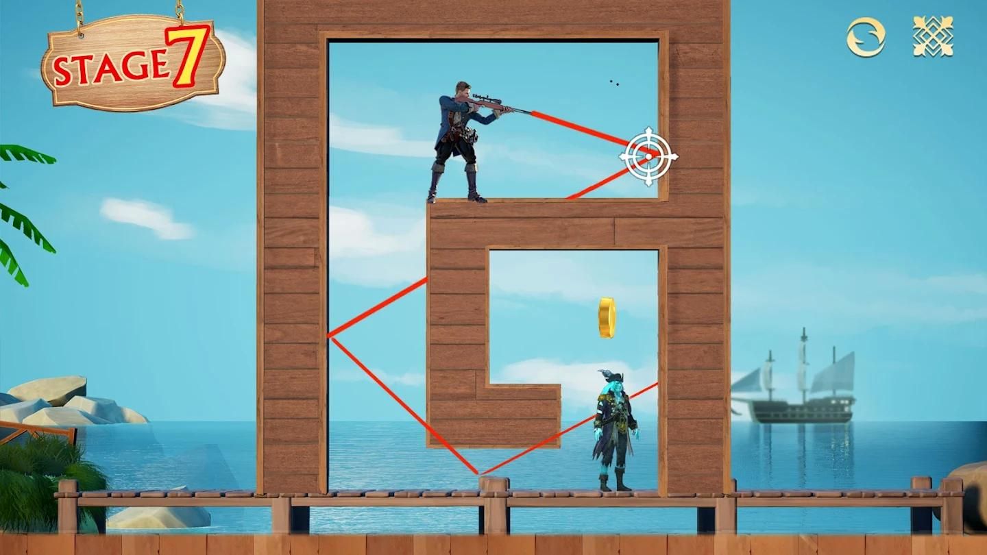 子弹射击金银岛之谜中文版