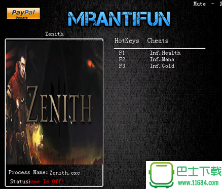 《Zenith》修改器+3byMrAntiFun下载-《Zenith》修改器+3 v1.00 by MrAntiFun下载v1.00