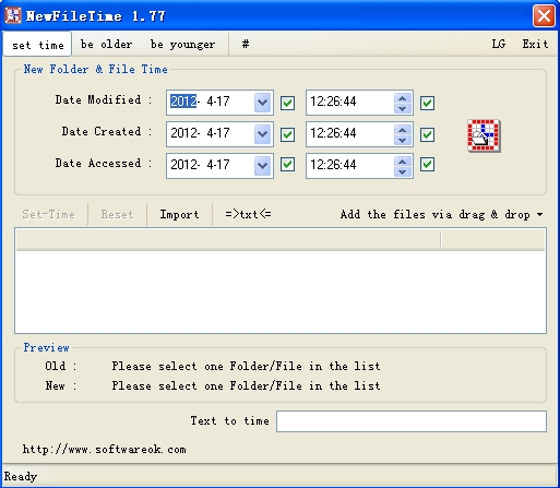 FileTime文件时间属性修改器 v2.0