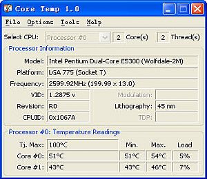 CPU温度测试软件Real Temp v3.70 中文绿色版