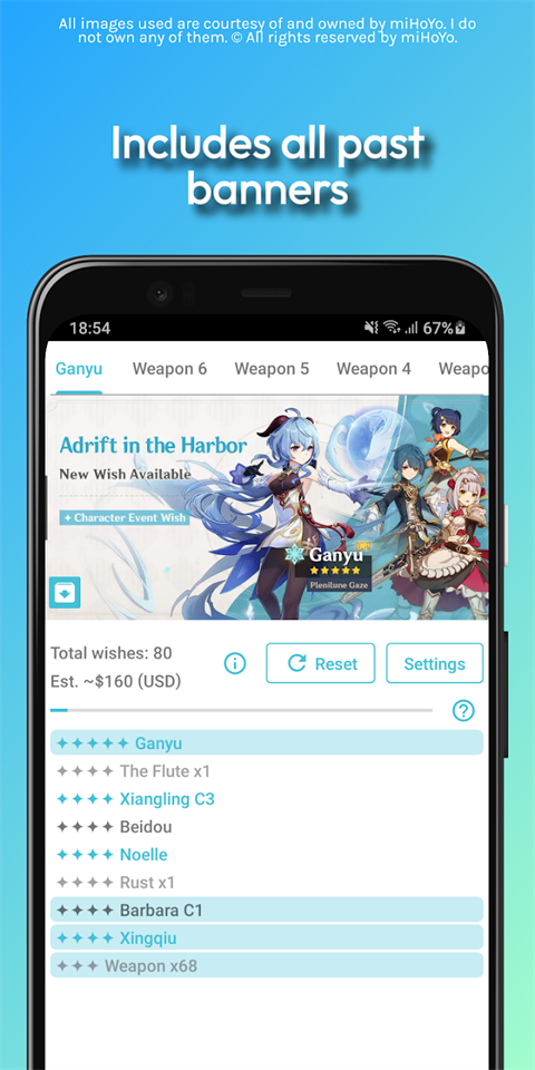 原神祈愿冲击模拟器Wish Genshin Impact Simulator